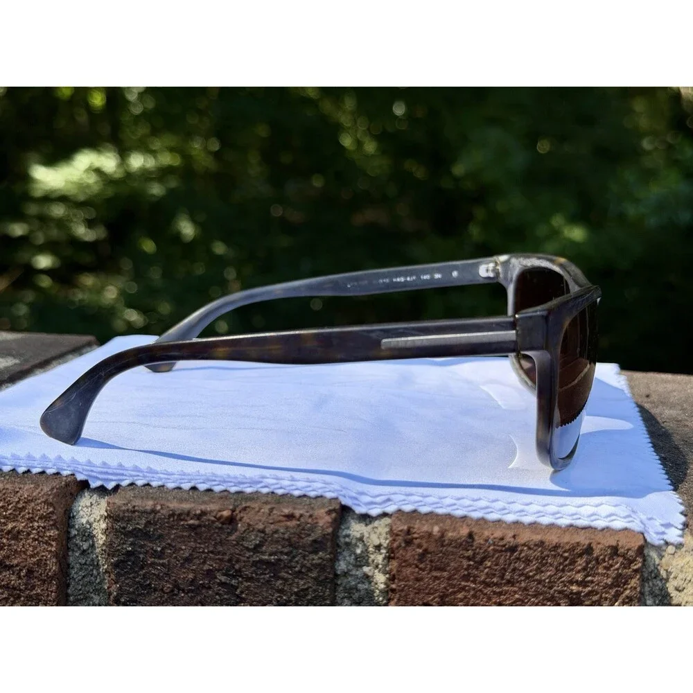 Prada SPR 15R HAQ-4J1 Sunglasses Tortoise Gray Plaque Square 60 18 140 Men Women